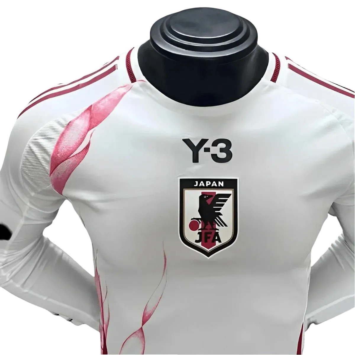 White Japan football jersey with red sash – NipponKits
