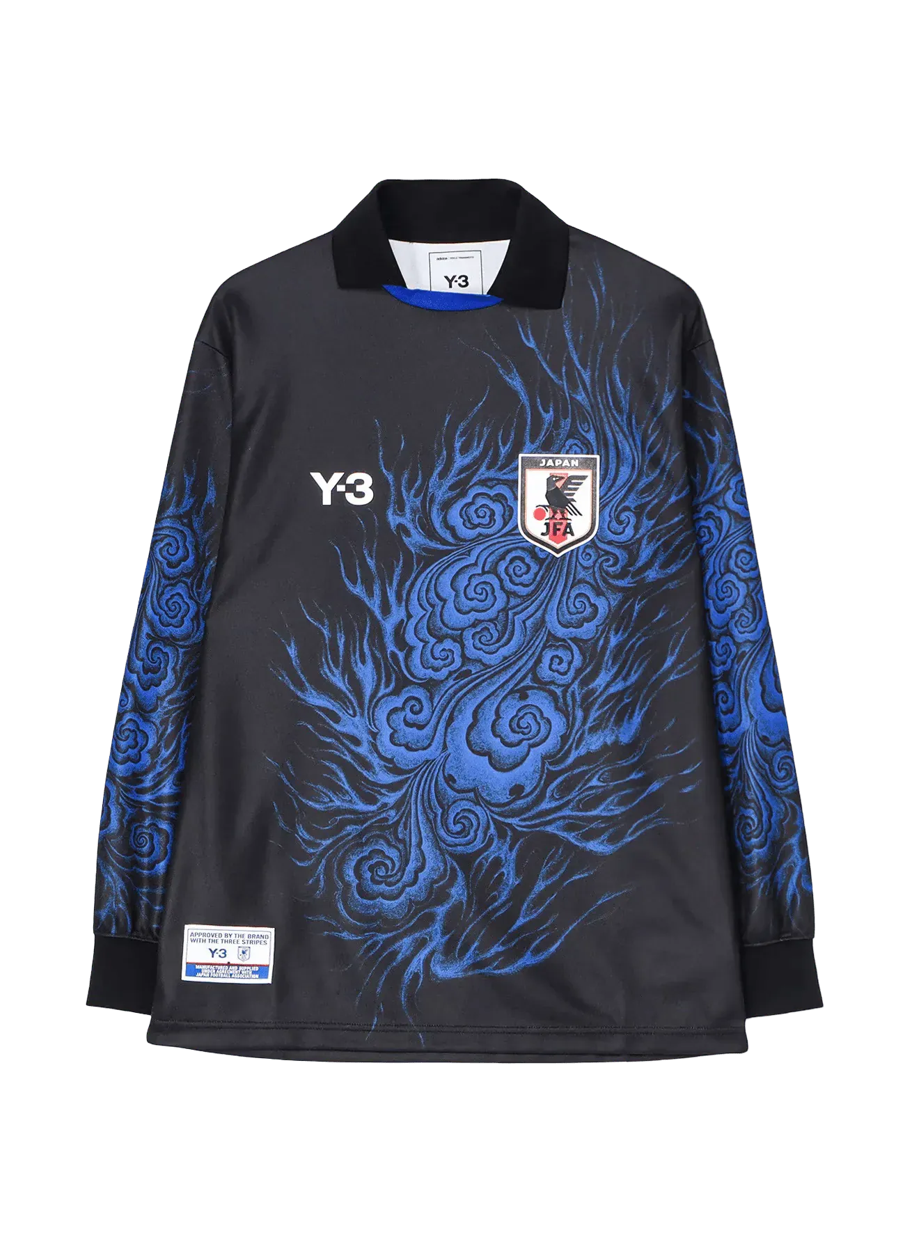 Y-3 x Yohji Yamamoto JFA Long Sleeve T-Shirt – Japan Swirl Pattern Edition