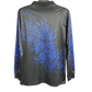 Y-3 x Yohji Yamamoto collaboration JFA long sleeve japan shirt with ornate blue swirl design
