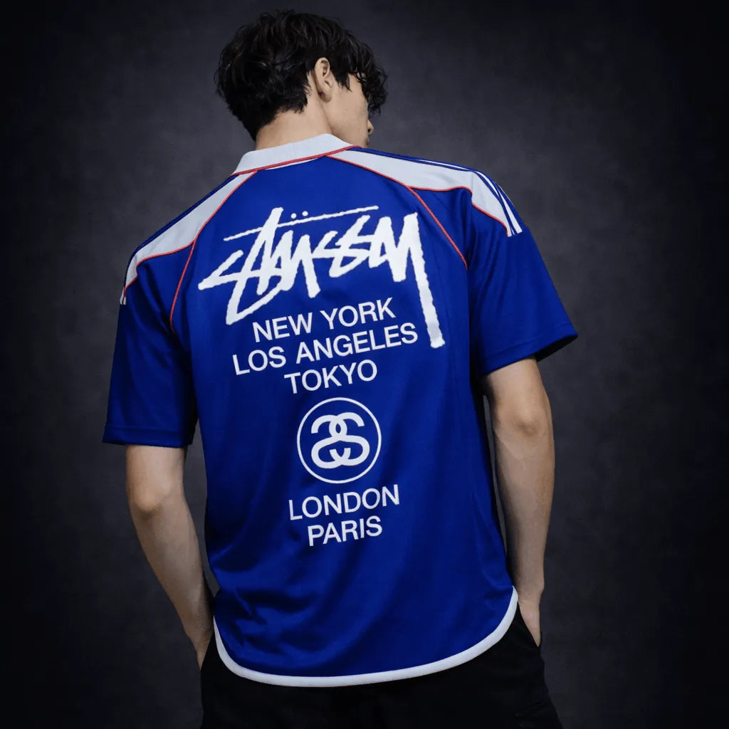 Back view Japan 2000 retro Stussy soccer shirt