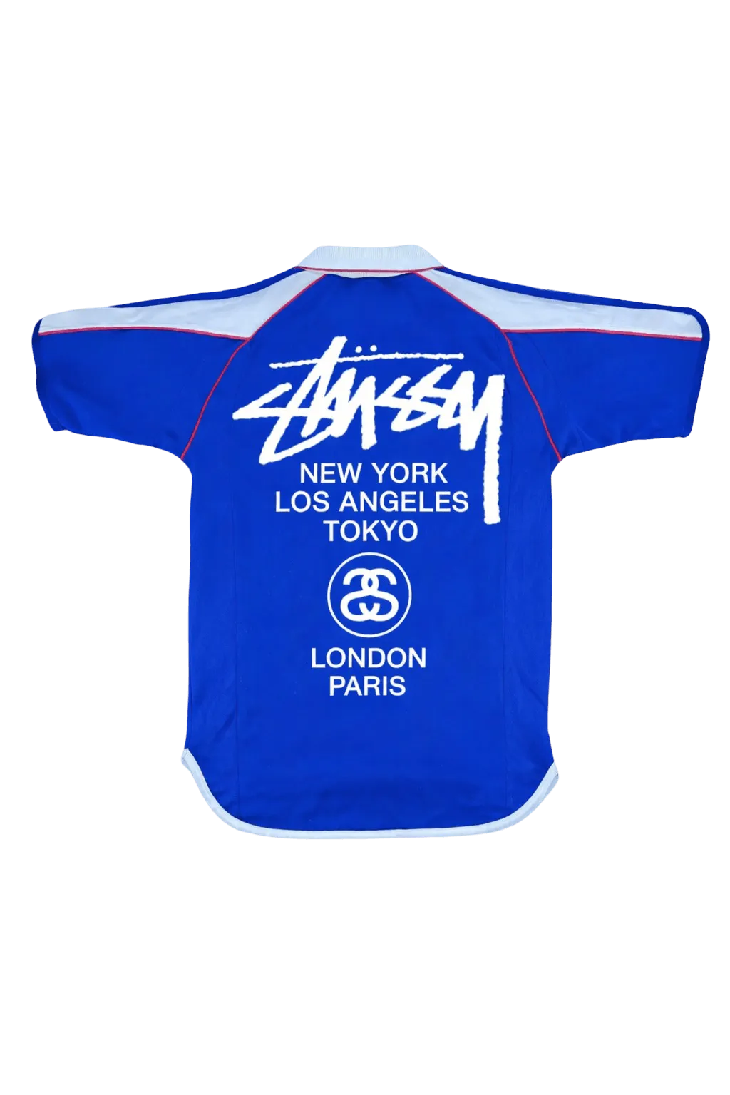 Japan 2000 retro soccer jersey Stussy edition back with city print