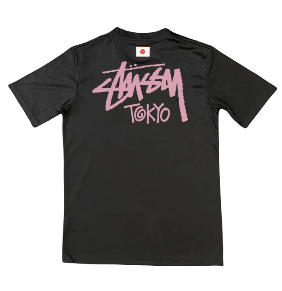 japan dragon streetwear football shirt pink flame dragon front artwork