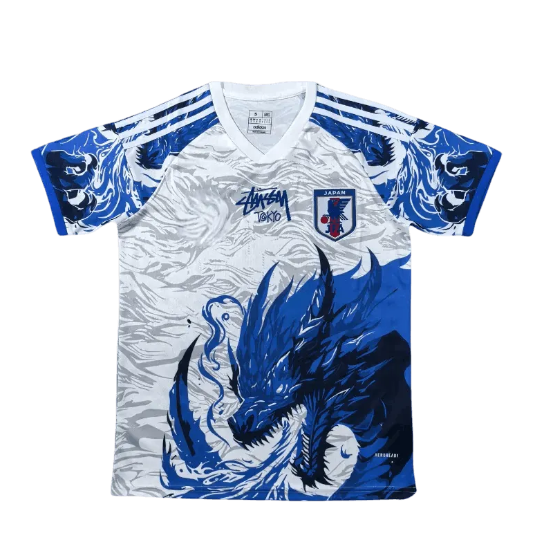 japan blue dragon stussy jersey wave dragon football shirt