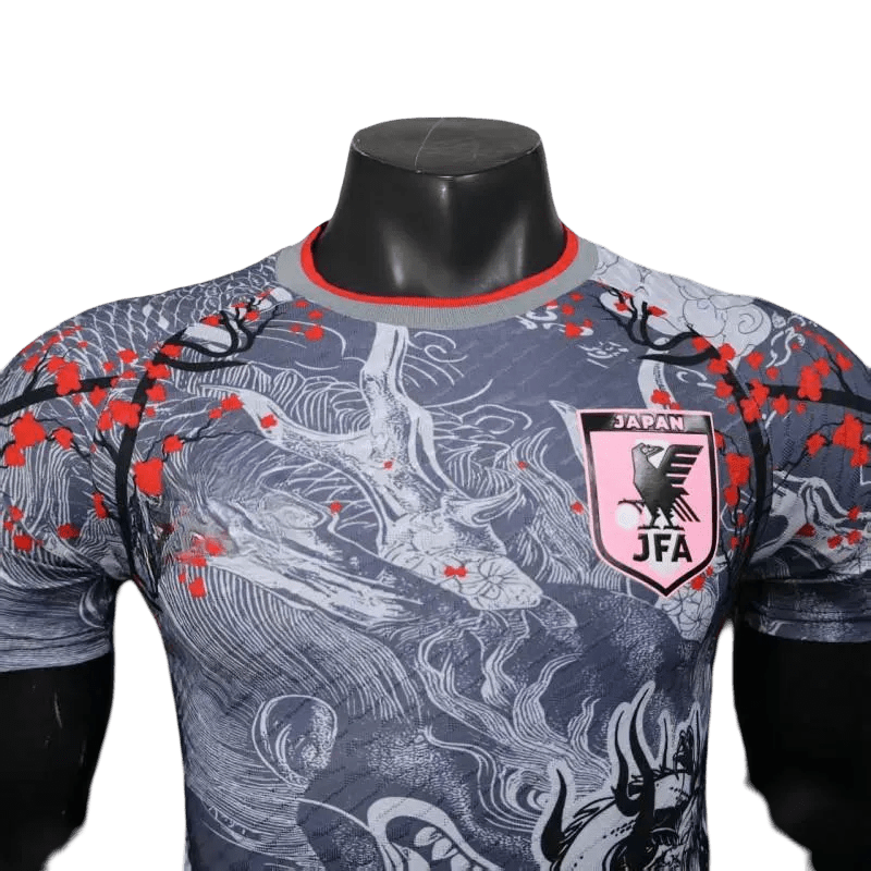 japanese dragon football shirt with cherry blossom design