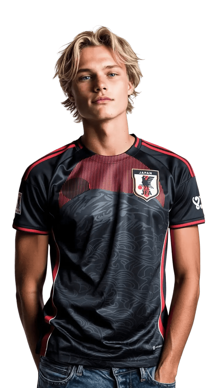 Japan “Kuro Wave” Jersey worn by model of Nipponkits